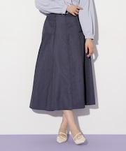 デニムライクステッチシリーズ2　フレアスカート