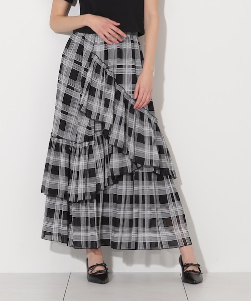 美品1回着用【Jilky】チェックプリーツスカート CHILD WOMAN - タータンチェックプリーツスカート（0101SK003222