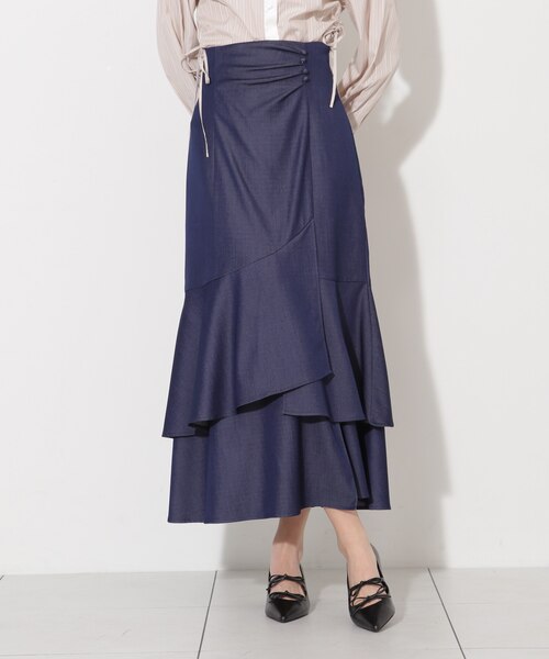 ドレープティアードスカート｜ジルバイジルスチュアートの通販｜&mall