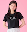 ショート丈刺繍ロゴTシャツオーガニックコットン