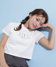 ショート丈刺繍ロゴTシャツオーガニックコットン