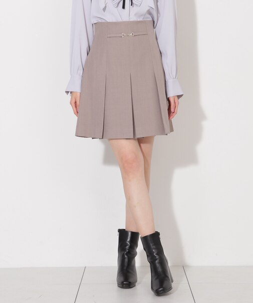 ベーシックツイルプリーツミニスカート