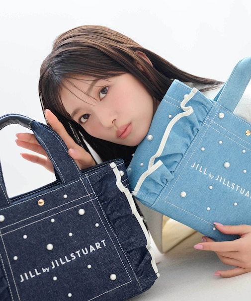 3Dパールフリルトートバッグ