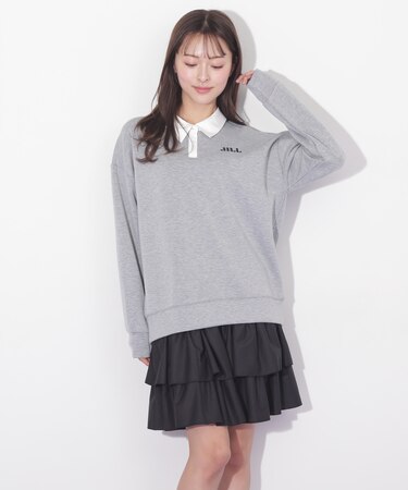 ポロ衿スウェットフリルミニセットアップ