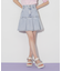 ボックスプリーツデニムミニスカート