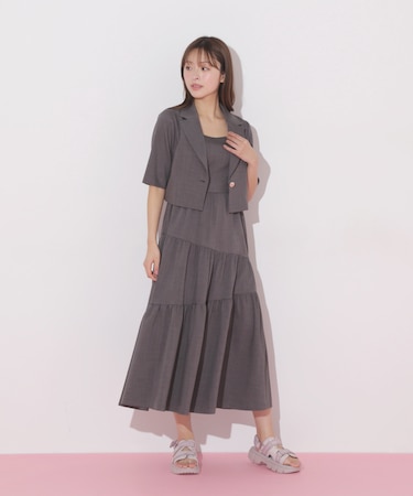 ジャケットジャンスカセットアップ