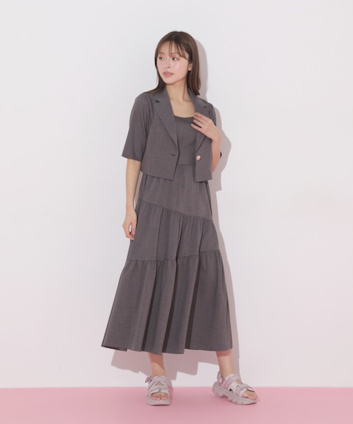 ジャケットジャンスカセットアップ