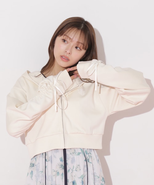 JILL by JILLSTUART ♡ ギャザースリーブダイバースウェット ギャザースリーブダイバーパーカー｜ジルバイジルスチュアートの通販