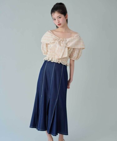 ステッチマーメイドスカート