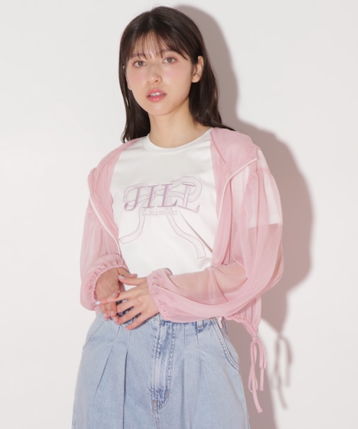 サイドリボンシアーパーカー