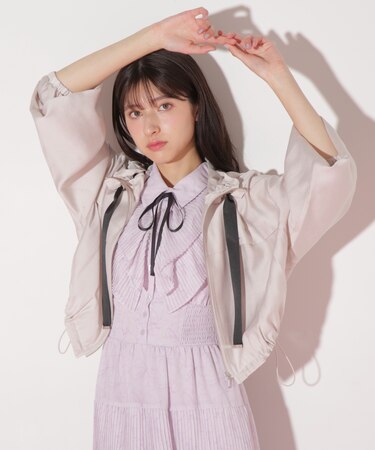 ショート丈シアーブルゾン