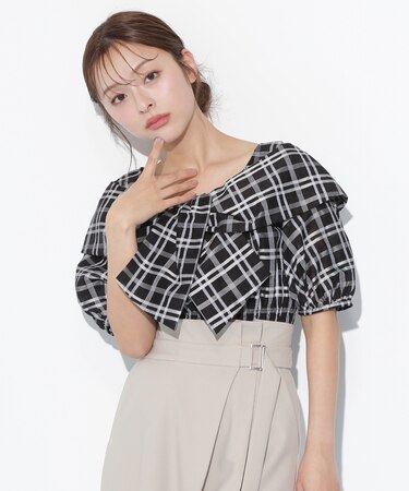 ビッグリボンブラウス