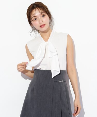 ビッグボウタイブラウス