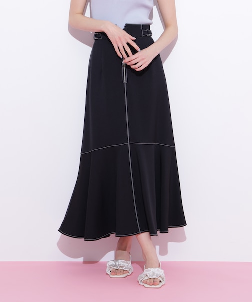 フロントファスナーマーメイドスカート