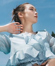 ラッフルアンサンブルセットアップブラウス