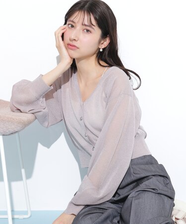 シャイニーシアーカーディガン