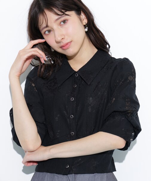 ウエストビスチェデザインブラウス