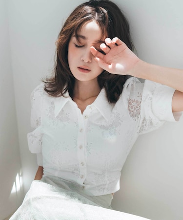 ウエストビスチェデザインブラウス