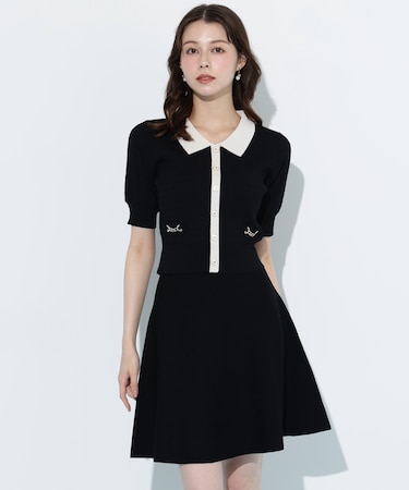 ビット付きニットセットアップ