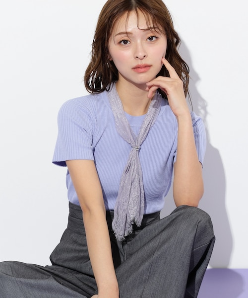 2WAYペプラムジャガードニットカーディガントップス｜リエンダの通販