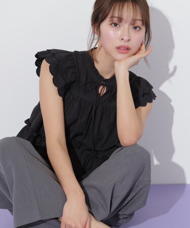 カットワークティアードチュニック