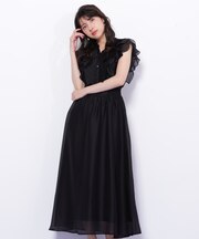 シアープリーツフリルワンピース