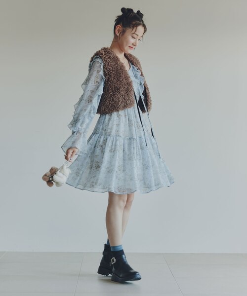 ジルスチュアート ミニドレス ワンピース JILL by JILL STUART｜◇ジャガードミニワンピース | Rakuten