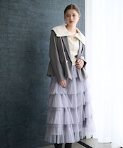フリルテープティアードスカート