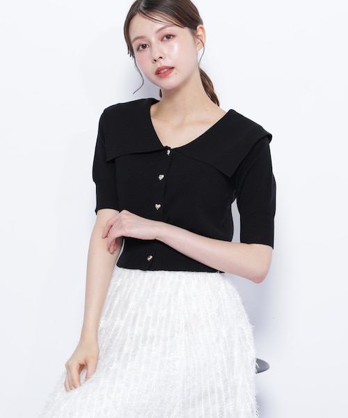 美品♡ジルスチュアート♡ブラウス♡ブラック セール】◇リボンツキラッフルブラウス(505892233) | ジル バイ