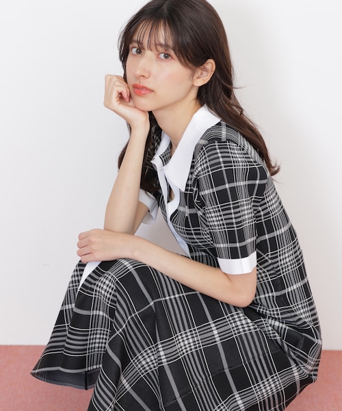 ビッグチェックニットワンピース｜ジルバイジルスチュアートの通販