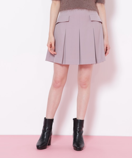 セットアップ対応＞ベルト付ベーシックツイルミニスカート｜ジルバイ