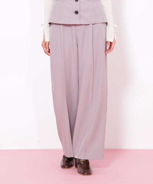 <セットアップ対応>ベーシックツイルビットベルトパンツ