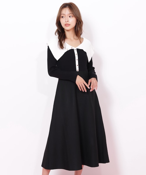 m4831 オブリ OBLI ビッグカラー ワンピース ビッグカラーワンピース【残りわずか】 | ALL ITEM | OBLI