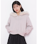フェイクファー付きニットパーカー