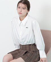 サイドリボンダブルカラーシャツ