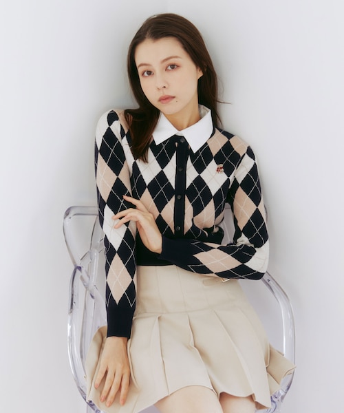 フリンジツイードカーデ｜ジルバイジルスチュアートの通販｜&mall