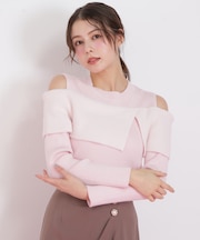 ミニフェザーケープニット