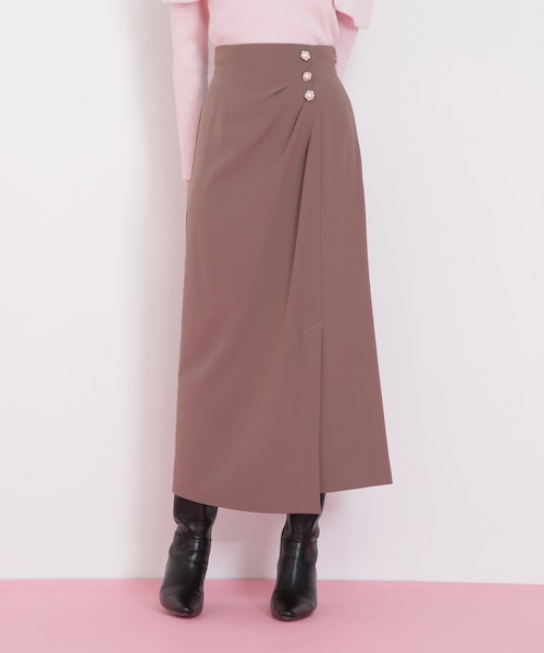 パール釦ラップタイトスカート｜ジルバイジルスチュアートの通販