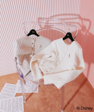 Disney Marie／シャギーケーブルカーディガン