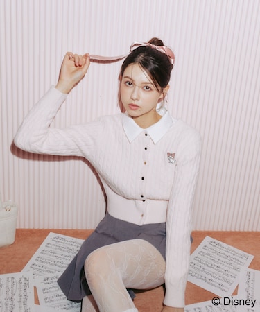 Disney Marie／シャギーケーブルカーディガン