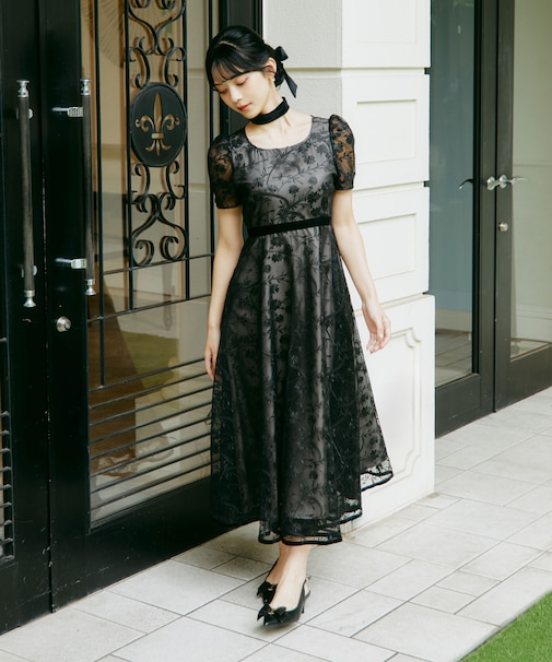 ＜ｍｉｋｕさんコラボ＞エンブロイダリーレースドレス