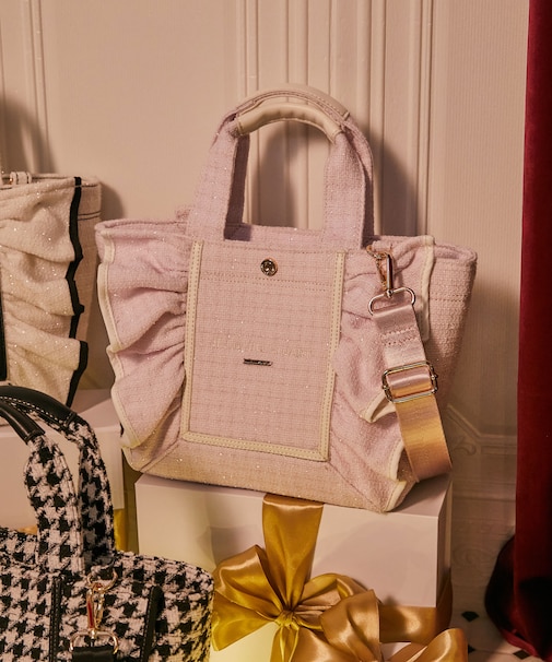 <リミテッドファブリック>フレームフリルトートバッグ