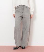 ビジュートッピングデニムパンツ