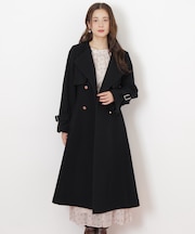 ノーカラードレストレンチコート