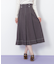 フロント釦配色ステッチスカート