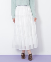 シャイニーティアードスカート