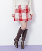 ロービングチェックミニスカート