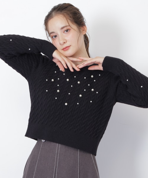 ランダムパールミニケーブルニット｜ジルバイジルスチュアートの通販