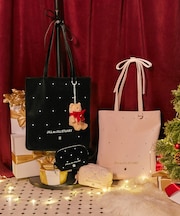 ビジューリボントートバッグ