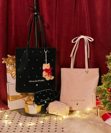 ビジューリボントートバッグ